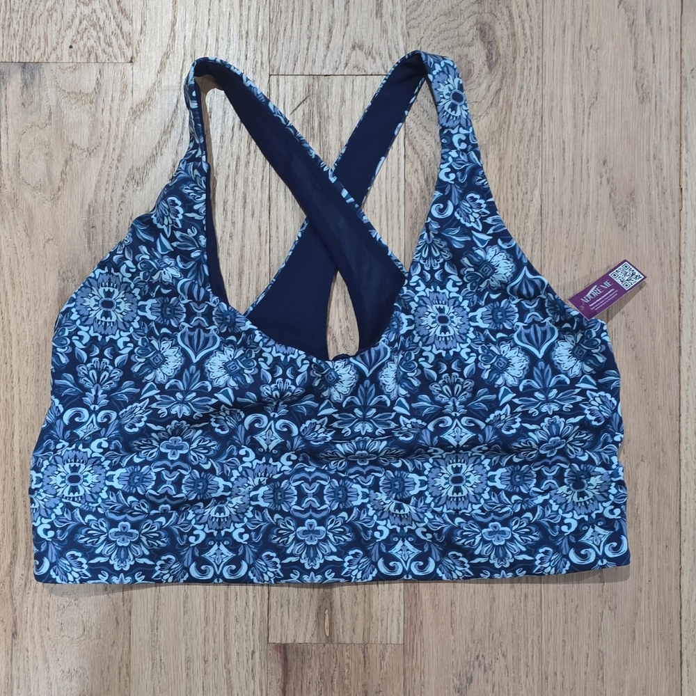 ADORE ME Floral Blue Sports Bra Size 2x